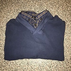 Sweater-Collared Shirt Combo